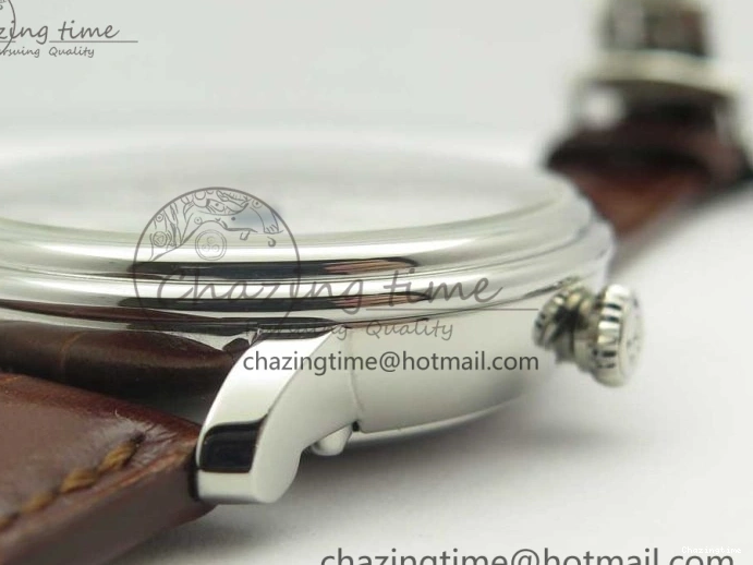 0712 Upgraded Villeret Quantième Complet 8 Jours SS Complicated Function OMF 1:1 Best Edition White Dial on Brown Leather Strap A 7983